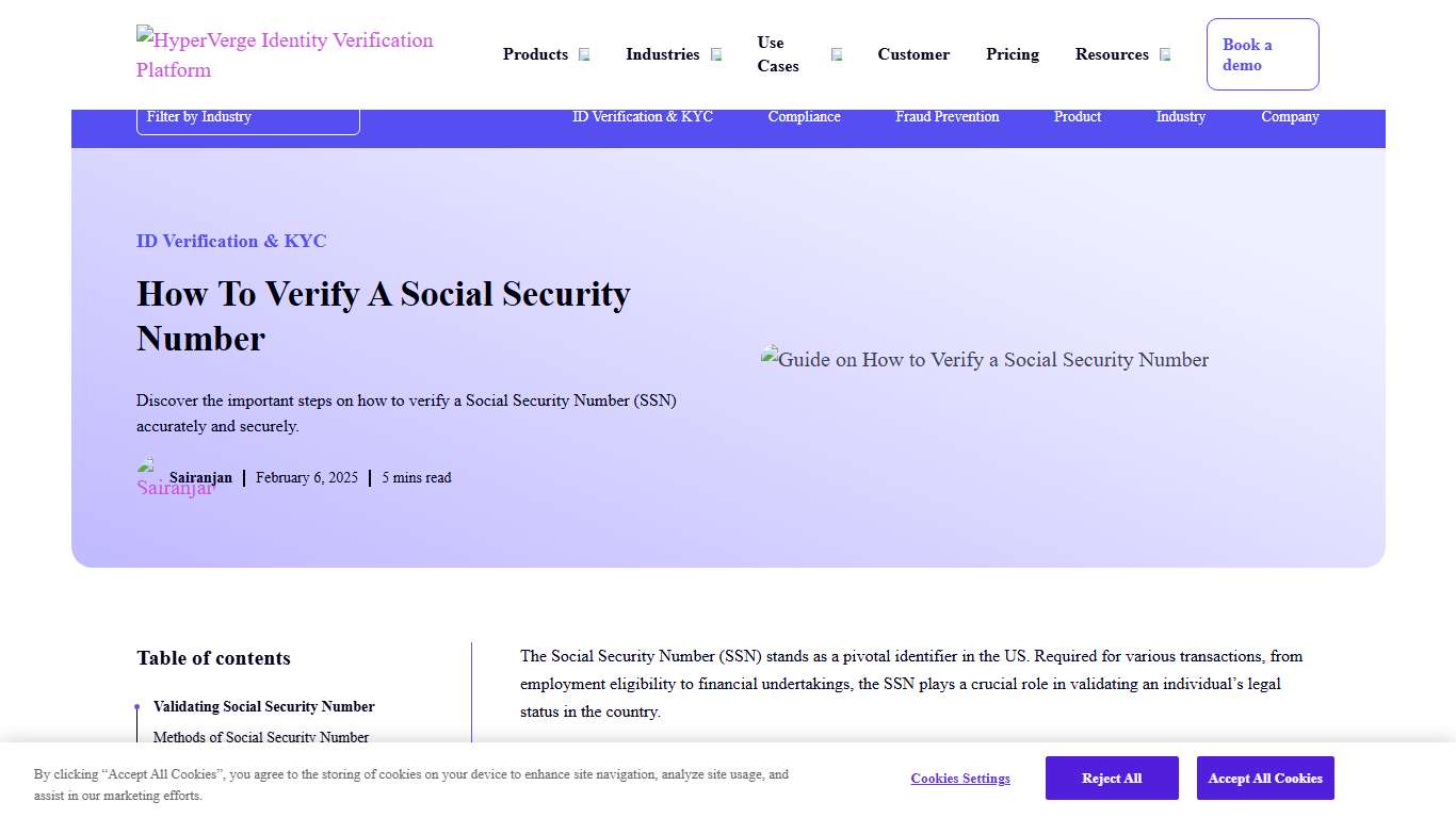 Guide on How to Verify a Social Security Number
