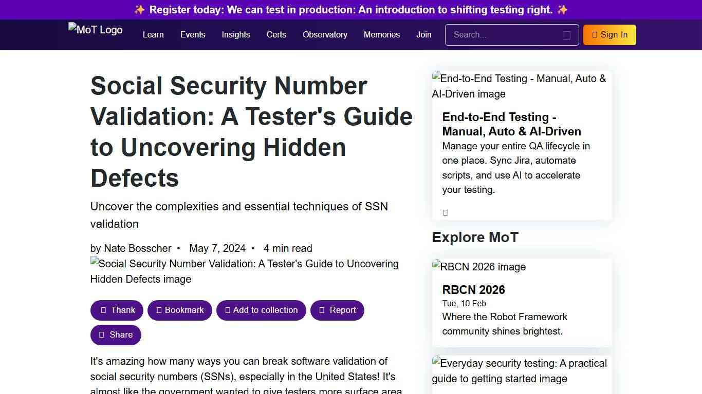 Social Security Number Validation: A Tester's Guide to Uncovering | Ministry of Testing